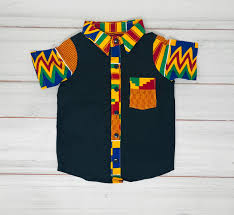African Print Children Dress Shirt