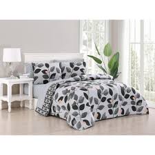 Black And Gray Bed In A Bag Twin Kenna 5 Piece Grey Black Twin Bed In A Bag Set Knn5bbtwinghbp Comforter Sets Black King Bed Comforters