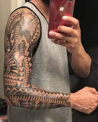 Zulu Shield Tribal Waves Full Sleeve African Tattoo African Tribal Tattoos Tribal Arm Tattoos For Men