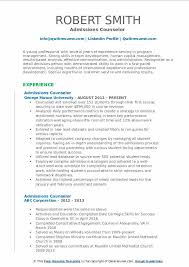 admissions counselor resume samples