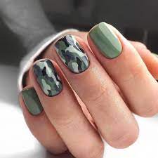 30 Simple And Artistic Nail Art Designs To Inspire You Camouflage Nails Camo Nails Square Nails
