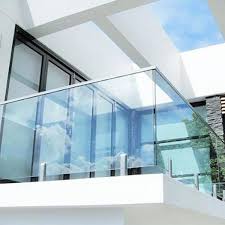Sea view sunny roof terrace romantic corner on the balcony use of contrasting shades. Modern Exterior Modern Glass Railing Design For Balcony