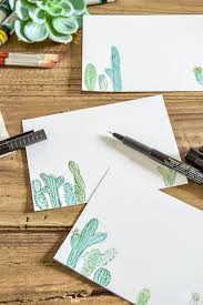 diy watercolor cactus notecards casa watkins living diy watercolor cards diy note cards watercolor cactus