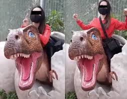 Jangan lupa bookmark (simpan) di smarhphone kamu untuk update link terbaru dan konten viral. Video Goes Viral Roar Of Disapproval When Woman Sits On Jurassic Mile Dinosaur The Independent Singapore News