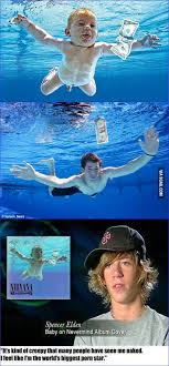 We paid homage to solange, outkast, prince, and missy elliott Baby On Nirvana Nevermind Album Cover Spencer Elden 9gag