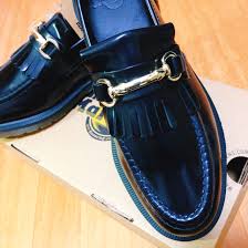 dr martens adrian snaffle black タッセルローファー ローファー ブラック