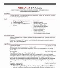 correctional officer resume example