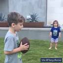 Tony Romo teaching his kids how to play 🏈 is absolutely adorable ...