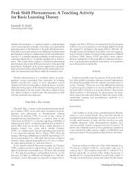 Pdf Peak Shift Phenomenon A Teaching Activity For Basic Learning Theory