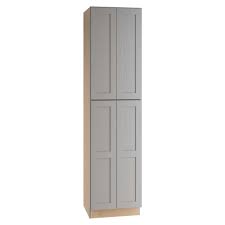 Plywood shaker utility kitchen cabinet soft close in painted pearl gray. Home Decorators Collection Tremont Assembled 24x96x24 In Plywood Shaker Utility Kitchen Cabinet Soft Close In Painted Pearl Gray U242496 Tpg The Home Depot Utility Cabinets Home Decorators Collection Shaker Style Doors