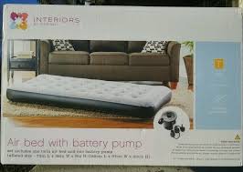 Twin Air Mattress Battery Pump Gray Top Black New In Box Home Camping More Twin Air Mattress Air Mattress Mattress