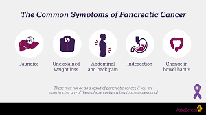 Patients typically report the gradual onset of nonspecific symptoms such as anorexia, malaise, nausea, fatigue, and midepigastric or back pain. Astrazeneca Ø¹ÙÙ ØªÙÙØªØ± Pancreaticcancer Often Doesn T Present Any Symptoms In The Early Stages Which Can Make It Hard To Diagnose Early The Five Year Survival Rate Of Pancreatic Cancer Is Approximately 12 Times