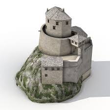 Old Castle Hill 3d Model In 2020 Castle Medieval Castle Scotland Castles