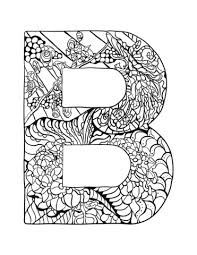Educational coloring pages for schools and education teaching materials. Letter B Zentangle Coloring Page From Zentangle Alphabet Category Select From 30582 Printable Craft In 2021 Letter B Coloring Pages Coloring Letters Alphabet Coloring