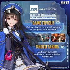 GODDESS OF VICTORY: NIKKE on X: 【NIKKE Anime Expo】 Dear Commanders, The Anime  Expo has officially started! Come check out our booth, grab swag and have a  go at our game! 📅