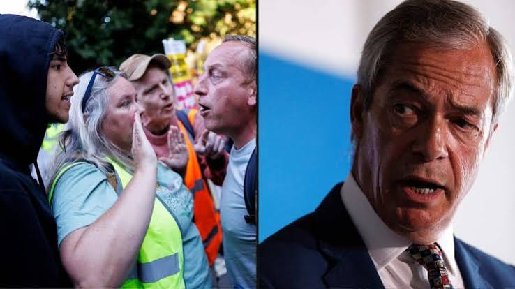 Farage sets out Australia-style 'mass deportation' plan amid asylum seeker rallies across UK | SBS News