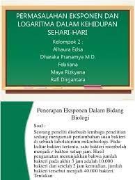 Soal dan pembahasan aplikasi trigonometri mathcyber1997. Permasalahan Eksponen Dan Logaritma Dalam Kehidupan Sehari Hari