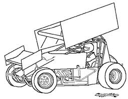 Sprint Car Drawing Sprint Car Sprint Cars Cars Coloring Pages Race Car Coloring Pages