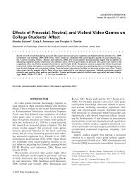 0 videos • 5 followers. Pdf Effects Of Prosocial Neutral And Violent Video Games On College Students Affect