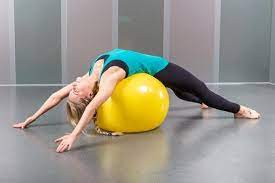 A gym ball or an exercise ball is made of soft elastic with a diameter of approximately 35 to 85 centimeters and it is filled with air. 11 Stretches Almost Everyone Can Do Livestrong Com Ball Exercises How To Do Yoga Yoga Ball Exercises