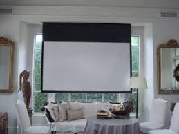 Hidden Projector In Pretty Setting Outdoor Screen Room Family Living Rooms Interior Design Magazine