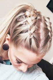 Double French Braids Into Ponytail Easy Hairstyles Medium Hair Styles Easy Summer Hairstyles