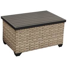 The included assembly instructions are straight forward and easy to follow. Bowery Hill Outdoor Wicker Storage Coffee Table In Summer Fog Bh 639927