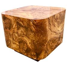 Milo Baughman Burl Wood End Table Or Coffee Table Chairish Wood End Tables Burled Wood Milo Baughman