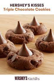 Triple Chocolate Cookies Calling All Chocolate Lovers This Holiday Season Try This All Sta Hershey Recipes Triple Chocolate Cookies Chocolate Cookie Recipes