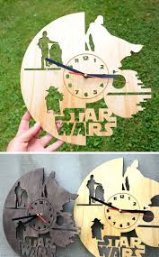 Gift For Boyfriend Star Wars Wall Art Wood Clock Home Star Wars Decor Housewarming Gift For House Warming Bedroom Husband Gift For Brother Wate Watts World Decoration Star Wars Star