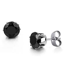 Click To Buy Accessories Jewelry Black Gem Titanium Women S Stud Earring Black Small Affiliate Titanium Earrings Stud Earrings Womens Earrings Studs
