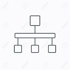 Hierarchy Icon Organization Chart Sign Database Symbol Linear
