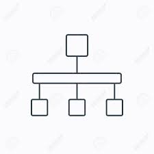 hierarchy icon organization chart sign database symbol linear