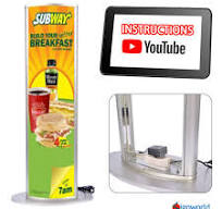 LED Double Sided Free Standing Light Box Advertising Display Sign 50"