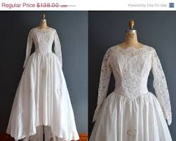Sale 30 Off Sale 50s Wedding Dress Vintage By Breannefaouzi Wedding Dresses 50s Dresses 1950s Wedding Dress