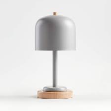 Product titleregency hill traditional accent table lamps 19 1/4 high set of 2 brass white empire shade touch on off for bedroom bedside office. Grey Modern Dome Touch Table Lamp Reviews Crate And Barrel