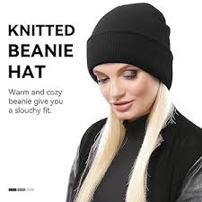 OZERO 2 Packs Beanie for Men Women: Slouchy Beanie Hats Winter Knit Caps  Soft Ski Hat Unisex (Black&Black) at Amazon Men's Clothing store