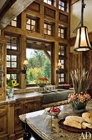 53 Sensationally Rustic Kitchens In Mountain Homes Dream House Home Log Homes