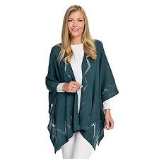 Check spelling or type a new query. Harve Benard Knit Open Weave Ruana Wrap W Zigzag Detail Shophq