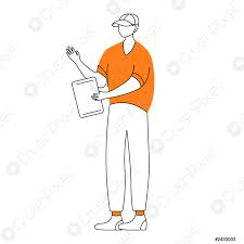 Pour un garçon, ce sont les testicules du lapin qu'il convenait de. Adolescent Garcon Avec Tablette Plat Contour Vector Illustration Jeune Vecteur Stock Crushpixel