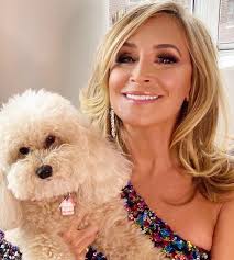 Marley and me happily ensconced in the #LouisVuitton chair at Dorinda's  #SuttonPlace home. I was frazzled. 🤷‍♀️ I let my rental at #ColumbusCircle  go. Then my Townhouse rented finally after #Covid hit