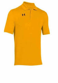 Black And University Gold Polo Shirt Under Armour Mens Golf Polo Shirt Heat Gear Team Armour Gold Underarmour Polorugby Golf Polo Shirts Golf Shirts Polo Shirt
