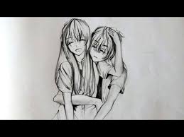 Classic of prince of red roses' style, we have here a plethora of very elegant anime styled artwork. How To Draw An Anime Couple I Pencil Sketch Of Anime Couple For Beginners I Youtube