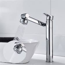 Tall Swivel Basin Faucet Modern Deck Mount Bathroom Sink Tap Sink Taps Sink Bathroom Sink Taps