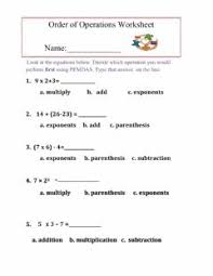 On these very basic order of operations worksheets and task cards, expressions and equations have no parenthesis and no exponents. Order Of Operations Worksheets And Online Exercises