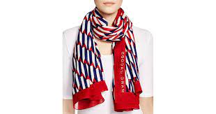 Marc Jacobs Silk Arrowhead Scarf In Red Lyst