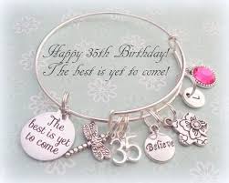 Birthday Present Ideas For Wife 35 35th Birthday Gift Women S 35th Birthday Gift For Woman Turning 35 Women S Birthday Charm Bracelet Personalized Gift Gift For Her 35th Birthday 35th Birthday Gifts Birthday Charm Bracelet