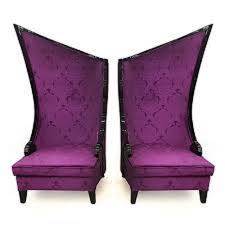 Asymmetrical Duchess Of Purple Set Of 2 High Back Accent Chairs Fireside Chairs High Back Accent Chairs Accent Chairs