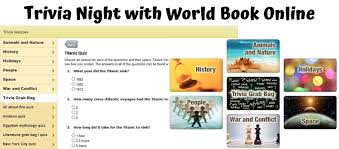 Free trivia quiz questions and answers for fun or for pub quizzes. Buda Public Library Need Trivia Questions For Your Trivia Night Game Your Buda Library Card Gives You Access To Many Subjects Worth Of Trivia Quizzes Through World Book Online 1 Log