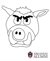 Arkansas razorback stencil cliparts co. Arkansas Alumni Online Community Coloring Sheets